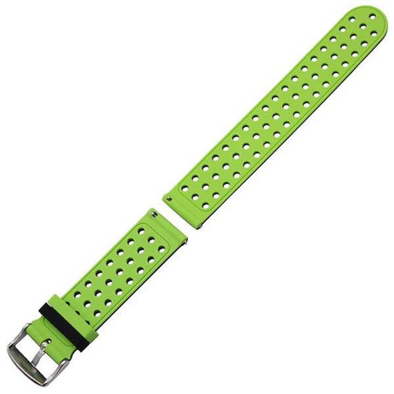 Двухсторонний ремешок Primo с перфорацией для Garmin Vivoactive 3/Vivomove HR/Forerunner 245/645 - Black&Green | Зображення 3