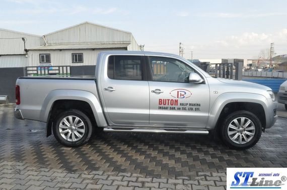Боковые трубы (2 шт, нерж) 70мм для Volkswagen Amarok 2010-2022 гг | Зображення 5