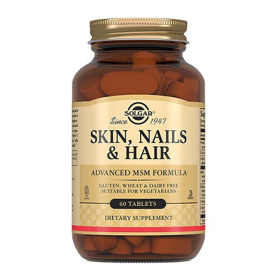 Комплекс для кожи, волос, ногтей Solgar Skin, Nails & Hair, Advanced MSM Formula 60 Tabs