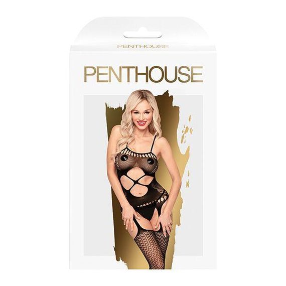 Бодістокінг з вирізом на животику Penthouse - Hot Nightfall Black S/L | Зображення 2
