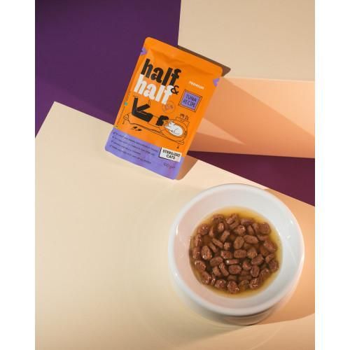 Корм влажный Half&Half для стерилизованных кошек, кусочки с тунцом в соусе в форме пауча, 100 г | Зображення 3