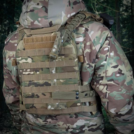 Комплект одноточкового плечового ременя з кріпленням до плитоноски RAGNAROK "THOR" Мультикам+Койот | Зображення 3