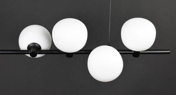 Люстра підвісна на 5 лампочок 27857 Чорний 25-110х24х101 см. | Зображення 4