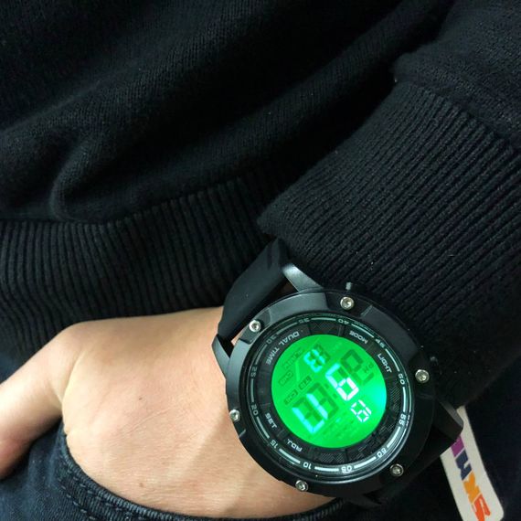 Годинник наручний чоловічий SKMEI 1762BK BLACK, Чоловічий армійський водостійкий тактичний годинник. Колір: чорний | Зображення 8