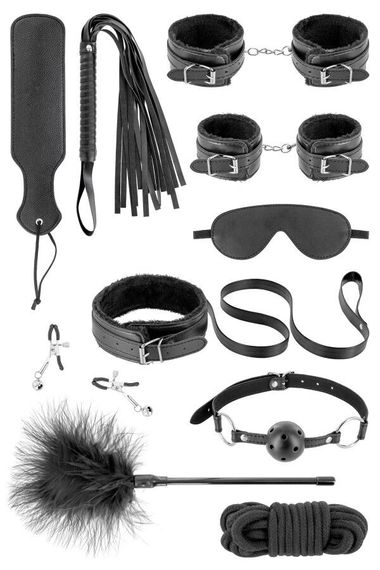 Набор для BDSM Fetish Tentation SM Bondage Box in vegan leather 10pcs