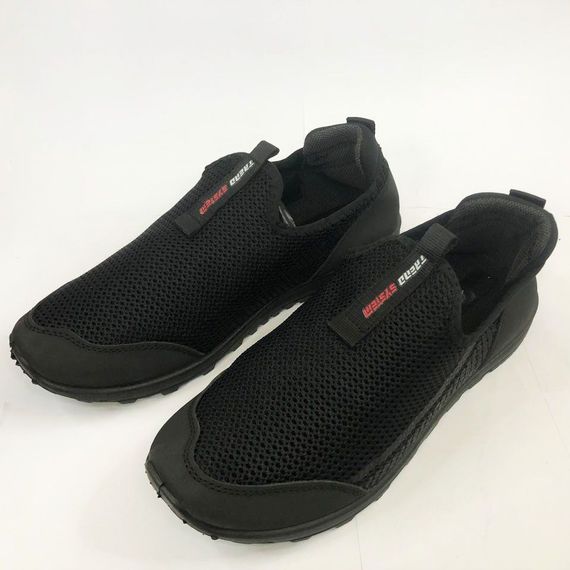 Чоловічі кросівки із сітки 43 розмір. Літні кросівки, кросівки літо чоловічі сітки. Модель 54929. Колір: чорний | Зображення 7