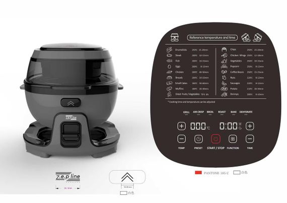 Smart-Аерофритюрниця з функцією обертання на 18 програм Zepline ZP-140 10 літрів 4000Вт | Зображення 4