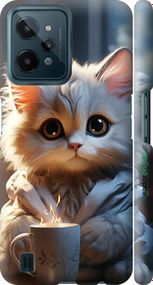 Чохол на Realme C31 Білий кіт "5646m-2593-2448"