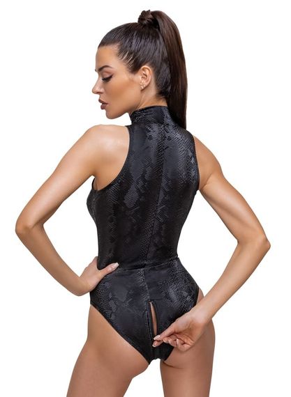 Боди 2643111 Cottelli Collection Body Snake Черное XL | Зображення 1