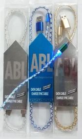 Кабель Micro/type-c/iphone 1м ABL LED