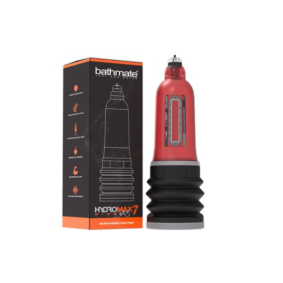 Гидронасос Bathmate Hydromax 7 WideBoy Blue, для члена длиной от 12,5 до 18 см, диаметр до 5,5 см., Красный | Зображення 1