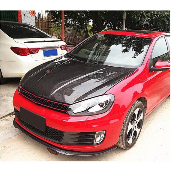 Передний лип-спойлер V1 на бампер (для GTI HB 2010-2013, Карбон) для Volkswagen Golf 6 | Зображення 2