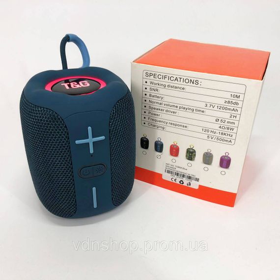 Bluetooth колонка з usb-портом TG658, Bluetooth колонка з ремінцем портативна радіо блютус PU-15 | Зображення 2