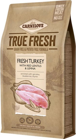 Корм Carnilove True Fresh Turkey for Adult dogs сухой со свежей индейкой для взрослых собак 4 кг