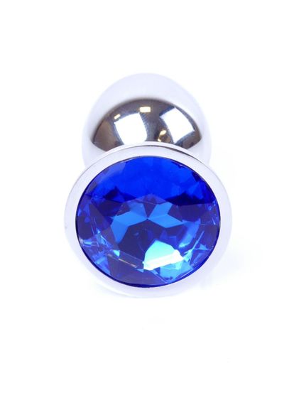 Анальна пробка - Jewellery Silver Plug Dark Blue | Зображення 3