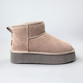 Угги жіночі замшеві хутро 590933 Сірі 38 40 41