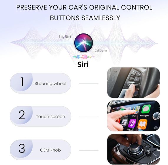 Беспроводной адаптер CarPlay AIZEO для iPhone iOS 10+ переход с проводного на беспроводной, компактный карплей | Зображення 5