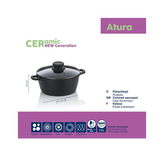 Каструля Kela Atura, з кришкою 20 см, 1.7 л (15170) | Зображення 3