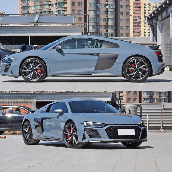 Бічні спідниці V1 (Карбон) для Ауди R8 2015- рр | Зображення 1
