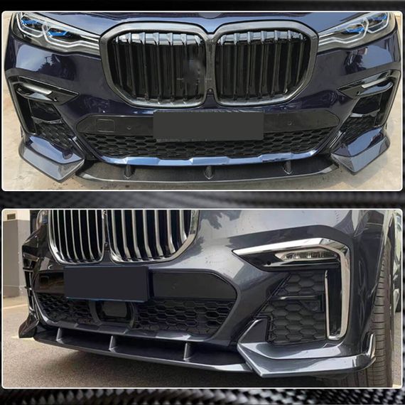 Накладка на передній бампер Карбон (M-Sport) для BMW X7 G07 2019- рр | Зображення 4