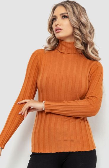 Гольф жіночий однотонний, колір теракотовий, 204R056