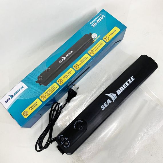 Вакууматор від мережі SeaBreeze SB-0501, Вакуумний пакувальник їжі, Пакувальник для кухні PK-38 | Зображення 4