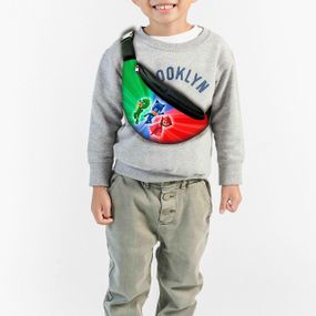 Сумка-бананка дитяча герої в масках з принтом, 32х15см, для хлопчика, сумка через плече (00133)