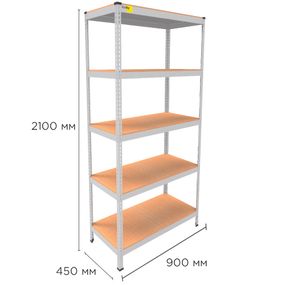 Металевий стелаж MRL-2100 ( 900x450) білий
