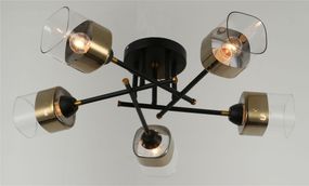 Минималистическая люстра BR-270S/5 E27 PB+BK