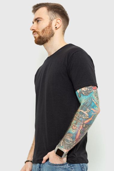 Футболка мужская базовая  цвет черный 180R150 | Зображення 2