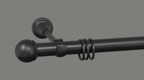 Карниз для штор однорядный металлический 19 мм, Тоди (цвет Маренго) 300 см