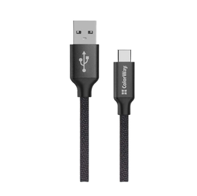 Кабель USB Type-C ColorWay CW-CBUC008-BK 2,4A 2м чорний