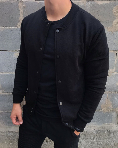 Бомбер пуговица чёрный S XL | Зображення 3