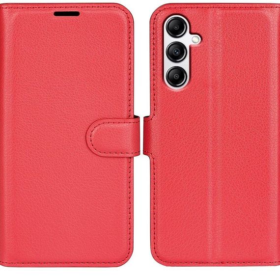Чохол книжка з кишенями для карт на Samsung Galaxy A54 колір Червоний