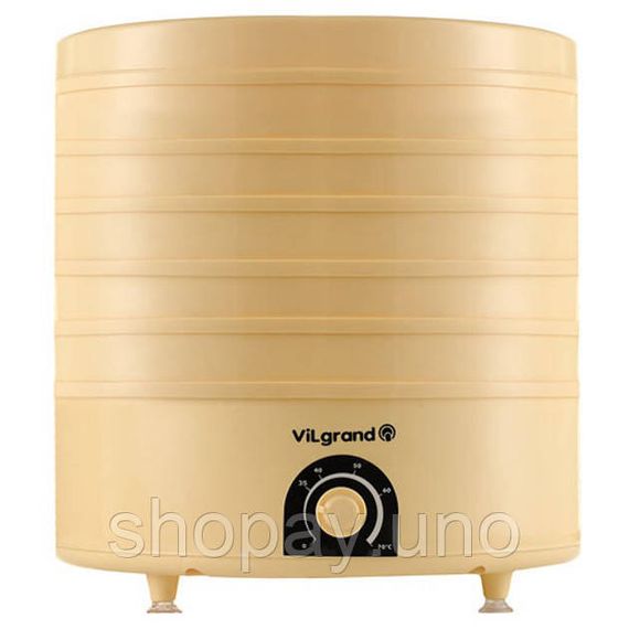 Сушилка для овощей и фруктов VILGRAND VDF520‐20, 20 л, 520 Вт, 5 ярусов, регулировка температуры | Зображення 9