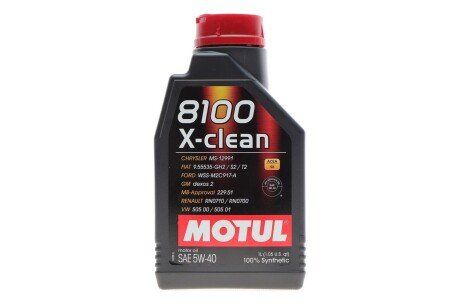 Моторна олива Motul 8100 X-CLEAN 5W-40 1л.