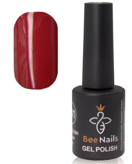 Гель-лак для ногтей Bee Nails 137 (сангрия) 8мл | Зображення 1