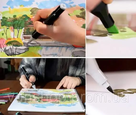 262 шт Набор двусторонних скетч-маркеров для рисованияTouch на спиртовой основе | Зображення 2