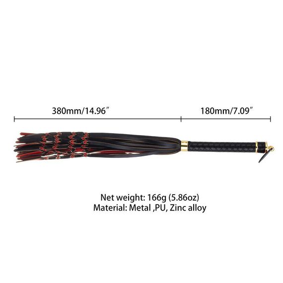 Флоггер LOCKINK SEVANDA Red & Black Braided Tail Flogger Sex Aura | Зображення 5
