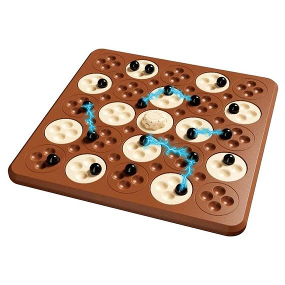 Настольная интерактивная игра Ummi ME-194 Magnetic Chess Game 5 in a Row Brown