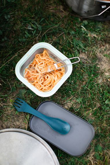 Ловилка Tribe Spork пластикова бірюзова, туристична ложка-виделка трайб легка для походу та риболовлі | Зображення 1