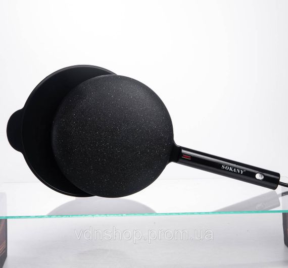 Сковорода блинница электрическая Ø20 (см) с антипригарным покрытием 600 Вт Черный SK-07068 | Зображення 6