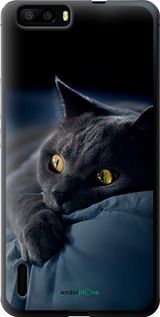 Чохол на Huawei Honor 6 Plus Димчастий кіт "825u-179-2448"