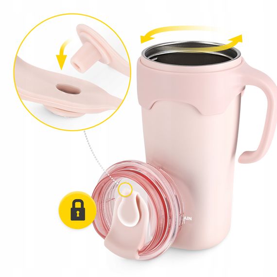 Термокухоль Mountain Goat зі соломинкою 0.65 л Pink (P-5905973406130) | Зображення 8