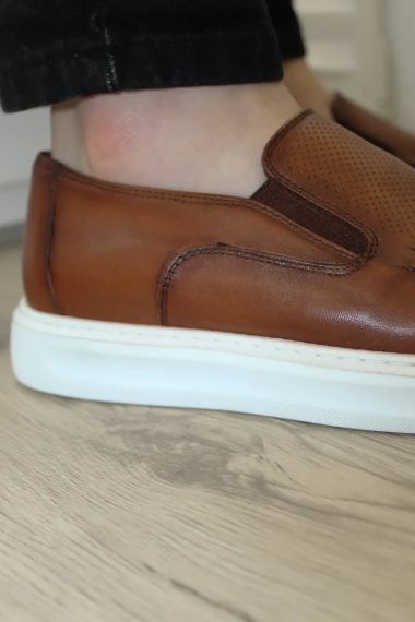 Світлі чоловічі туфлі на білій підошві Luciano 41 розмір | Зображення 1