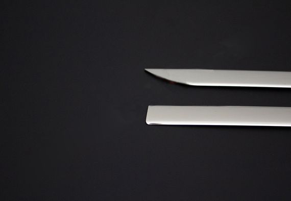 Молдинг дверний (4 шт, нерж) для Volkswagen Polo 2017↗︎ рр. | Зображення 2