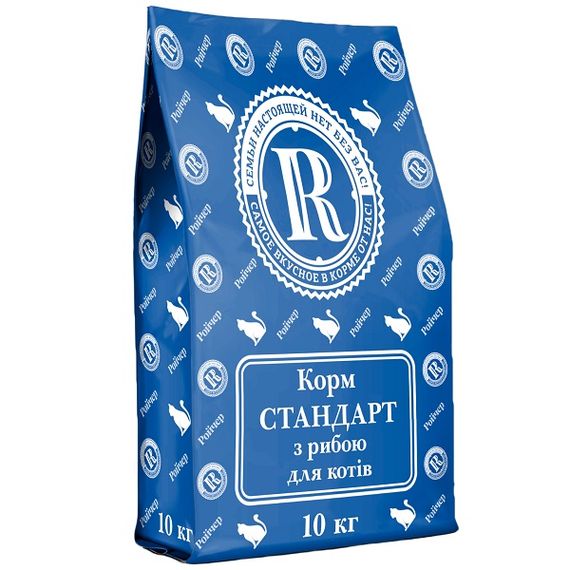 Ройчер Стандарт Риба (синій). Риба, куряча печінка гідролізована.  10кг.