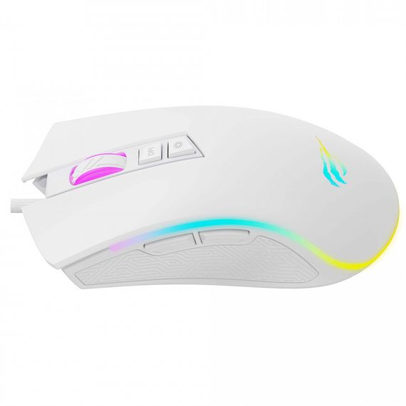 Проводная игровая мышь с 7 программируемыми кнопками HAVIT HV-MS1034 USB White | Зображення 3