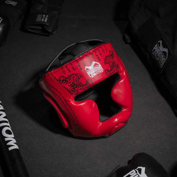 Шолом боксерський  Фантом Muay Thai Full Face Red (капа в комплекті) | Зображення 4