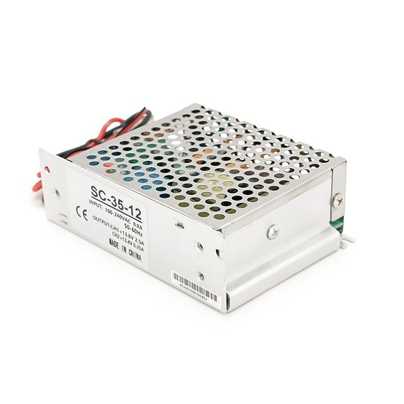 ДБЖ перфорований з LED-індикацією 12V 2А, SC-35W-12, (111*78*36) | Зображення 1
